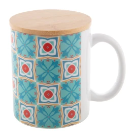 Mug | Ceramic | Bamboo lid | 300ml | Sublimation printing