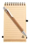 Cahier de notes | B7 | 70 pages | Couverture en bambou | Stylo en bambou inclus