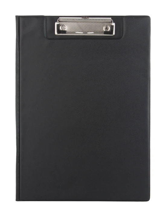 Clipboard | PVC | A4 | With cover | Black
