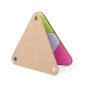 Bloc-notes autocollant | Carton recyclé | Forme triangulaire | Avec notes autocollantes