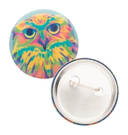 Badge à épingle | Métal & papier | ø4,4cm | Impression en quadrichromie