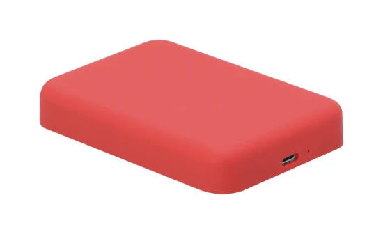 Magnetische draadloze powerbank | ABS | 5000 mAh | Met USB-C-ingang | Rood