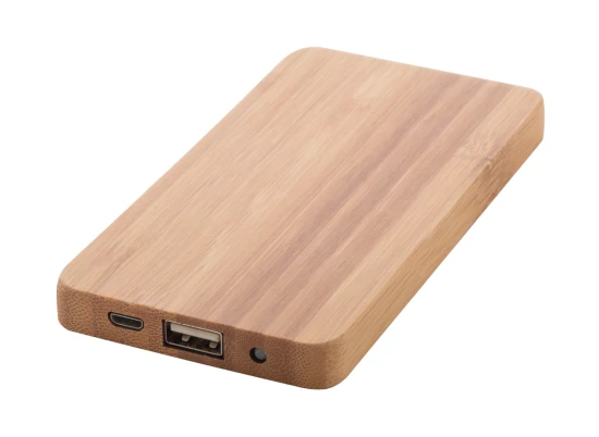 Powerbank | Bamboe | 4000 mAh | USB-voeding | Natuurlijk