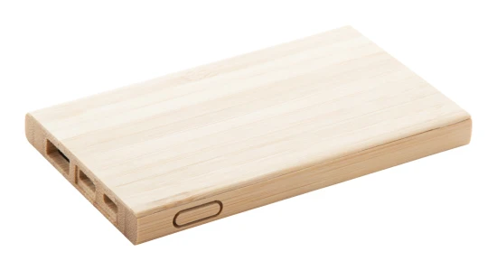 Power bank | Bamboo | 4000 mAh | Micro USB & USB-C ports | Natural