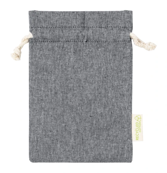 Produce bag | 120 g/m² | 100% recycled cotton | Drawstring closure | Black