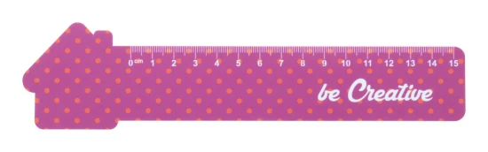 Huis-vormige liniaal | Plastic | 15cm | Wit