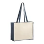 Shopping bag | Laminated cotton and jute | Long handles
