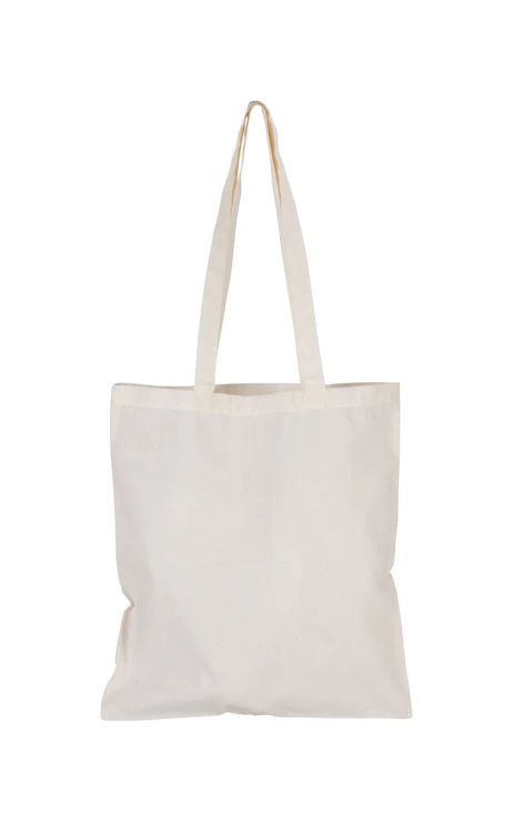 Draagtas | Katoen 105 g/m² | Lange hengsels | Full colour bedrukking | Goedkoop | Natuurlijk