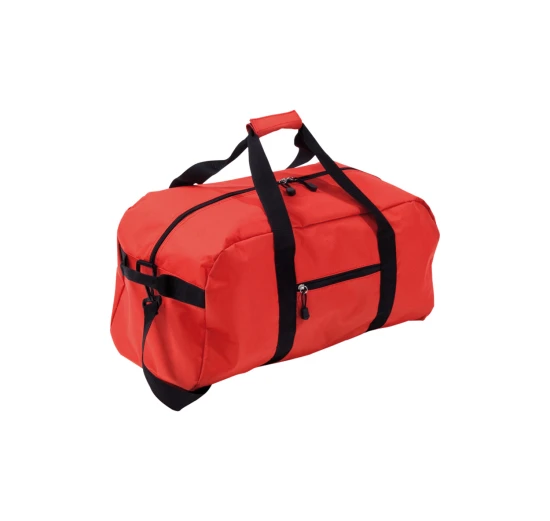 Sports bag | Polyester 350gm² | Shoulder strap & zipped pockets | Red