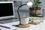 Lampe de table chauffe-mug | Bambou | Comprend un chargeur