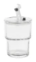 Travel cup | Glass | Plastic lid & glass straw | 400 ml