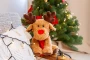 Plush reindeer | RPET polyester | Christmas | Printable tag