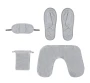 Set de viaje | Poliéster reciclado | Incl. almohada de viaje, antifaz para dormir y zapatillas