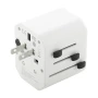 Travel adapter | ABS | 63×53×55 mm | World-wide | 1 USB & 1 USB-C