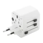 Travel adapter | ABS | 63×53×55 mm | World-wide | 1 USB & 1 USB-C