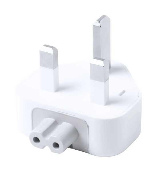 Travel adapter | ABS | 29×80×80 mm | 2 USB & 1 USB-C | Wireless charger | White