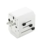 Adaptateur de voyage | ABS | 63×53×55 mm | Universal | 1 USB & 1 USB-C