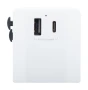 Adaptateur de voyage | ABS | 63×53×55 mm | Universal | 1 USB & 1 USB-C