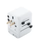 Travel adapter | ABS | 63×53×55 mm | World-wide | 2 USB & 1 USB-C fast charger