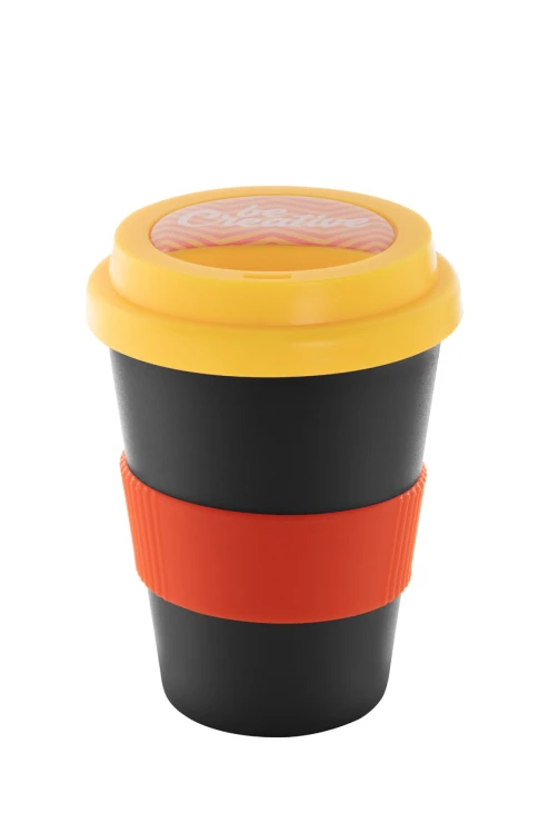 Thermo cup | 300ml | Plastic | Silicone grip | Black