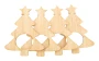 Set di porta tovaglioli | Compensato di bambù | 4 pezzi | A forma di albero di Natale