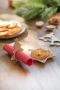 Set di porta tovaglioli | Compensato di bambù | 4 pezzi | A forma di albero di Natale