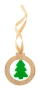 Christmas tree ornaments  | Bamboo and acrylic | With golden strings