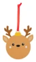 Decorazioni albero di Natale | Compensato di betulla | Design natalizio e nastro rosso