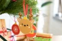 Decorazioni albero di Natale | Compensato di betulla | Design natalizio e nastro rosso