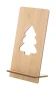 Support de téléphone | Contreplaqué de bambou | 7 × 14,5 × 5,7 cm | Motif de Noël découpé
