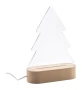 Luz de árbol de Navidad | Acrílico y madera | 14,5×20,5×6 cm | Luz LED