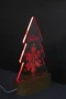 Luz de árbol de Navidad | Acrílico y madera | 14,5×20,5×6 cm | Luz LED