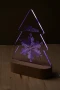 Luz de árbol de Navidad | Acrílico y madera | 14,5×20,5×6 cm | Luz LED