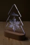 Luz de árbol de Navidad | Acrílico y madera | 14,5×20,5×6 cm | Luz LED