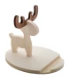 Mobilfunkhalter | Birkensperrholz | 10 × 12,5 × 10,5 cm | Rentier geformt