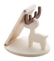 Mobilfunkhalter | Birkensperrholz | 10 × 12,5 × 10,5 cm | Rentier geformt