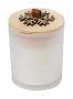 Vela de Navidad | Cera & madera | Aroma a vainilla | Con decoración de copo de nieve