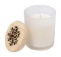 Vela de Navidad | Cera & madera | Aroma a vainilla | Con decoración de copo de nieve