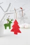 Weihnachtsdekoration | Filz | Rentier, Schneeflocke oder Baum
