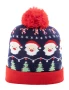 Christmas hat | Soft acrylic | With LED light | Santa & Reindeer | Battery included
