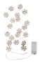 Weihnachtslichterkette | Holz | Schneeflockenform | 20 LED-Lichter