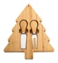 Christmas cheese knife set | Bamboo | Tree shaped cutting board