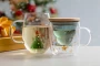 Kerstmok | Borosilicaatglas | 550ml | Driedimensionale kerstboom