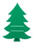 Juego de porta cubiertos navideño | Fieltro de PET reciclado | 16 × 22 × 1 cm | Con forma de árbol de Navidad