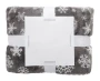 Weihnachtsdecke | RPET | 120x150 cm | Mit Papierkarte und Schleife | Schneeflocken-Design