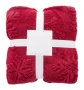 Weihnachtsdecke | RPET-Polyester | 120x150 cm | Schneeflockenmuster | Wendbar
