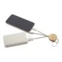 Keyring with charging cables | Wheat straw plastic & bamboo | Sustainable