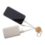Keyring with charging cables | Wheat straw plastic & bamboo | Sustainable