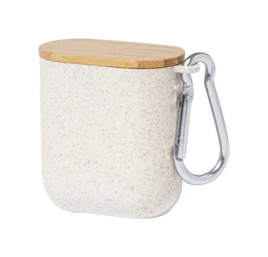 USB charger cable | Ecological wheat straw & bamboo | USB, USB-C inputs | Natural