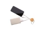 Keyring with charging cables | Wheat straw plastic & bamboo | Sustainable